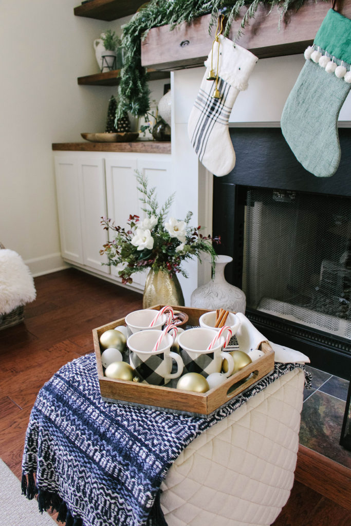 Modern Farmhouse Christmas Fireplace - Styled By Herr